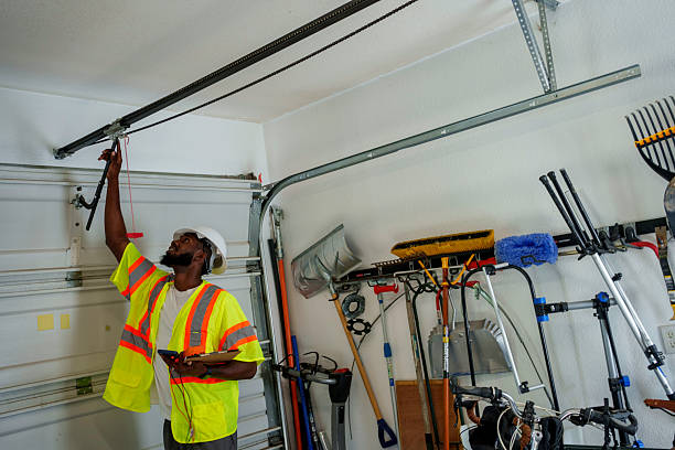Professional Garage Door Panel Replacement technician working in North Eastham, MA